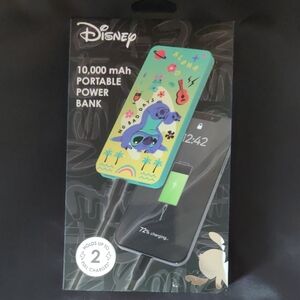 Disney Stitch Power Bank with Tropical Design